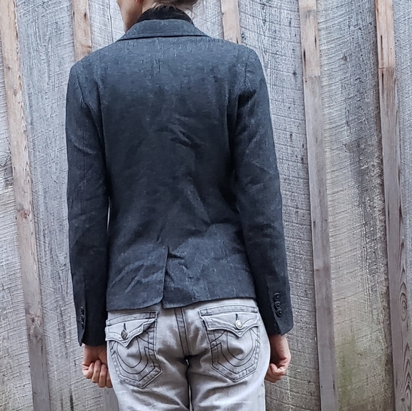 Massimo Dutti Charcoal Gray Wool Blazer - Picture 3 of 13